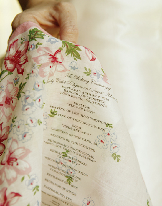 Gorgeous Handkerchief Wedding Program