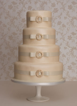 Designed by Maisie Fantaisie, this 4tiered Monaco wedding cake is 